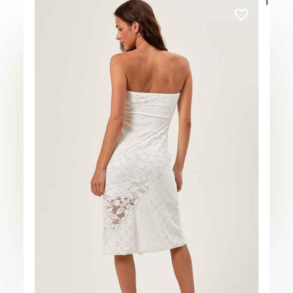 New with tags altard state jasmine midi lace strapless dress - Picture 3 of 4